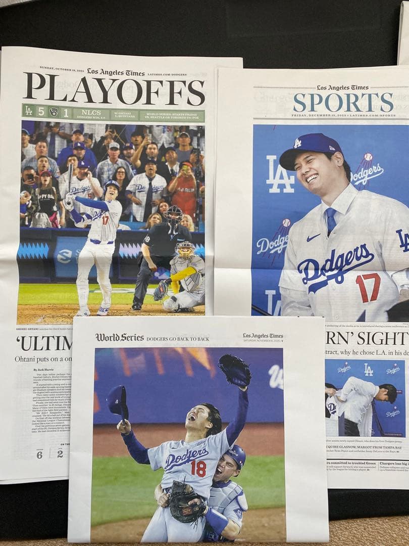 Shohei Ohtani Los Angeles Times 新聞セット