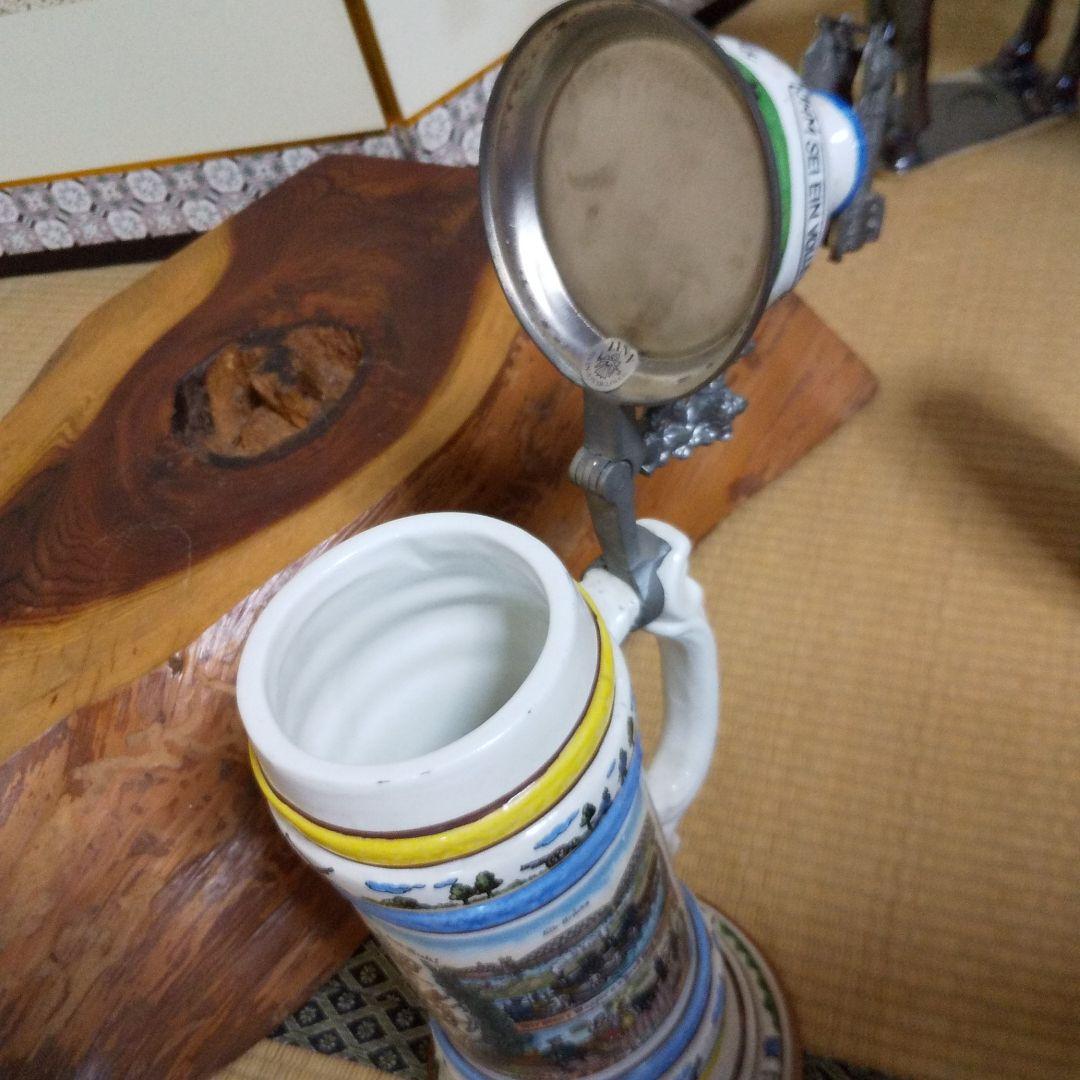 レア 陶器 蓋つきビアカップ ボトルケース