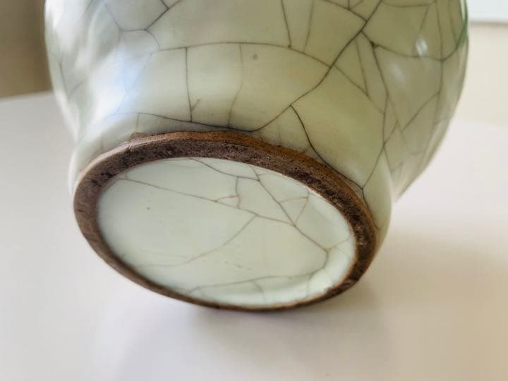 中国清時代青磁壺