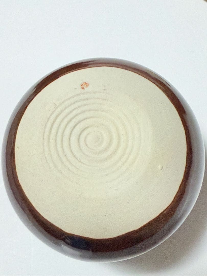 唐物　茄子茶入 茶器 茶入 陶器 茶道具 仕覆付　龍村美術織物製、円文白虎朱雀錦