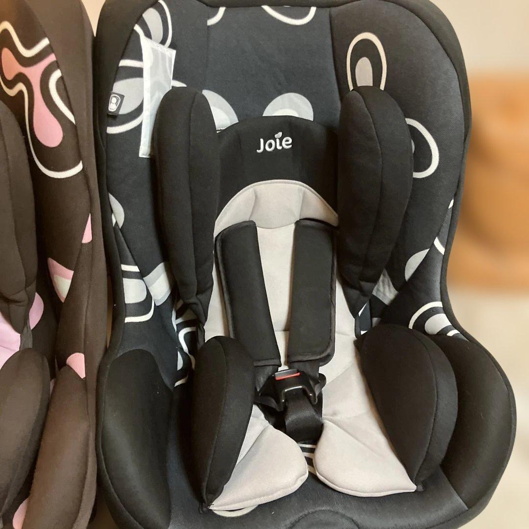 Joie チャイルドシート花柄 双子　新生児　4歳双子　ブラック　ピンク