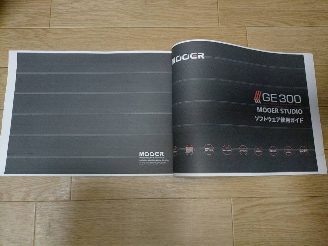 MOOER GE300 マルチエフェクター　フットスイッチカバー、DL説明書付