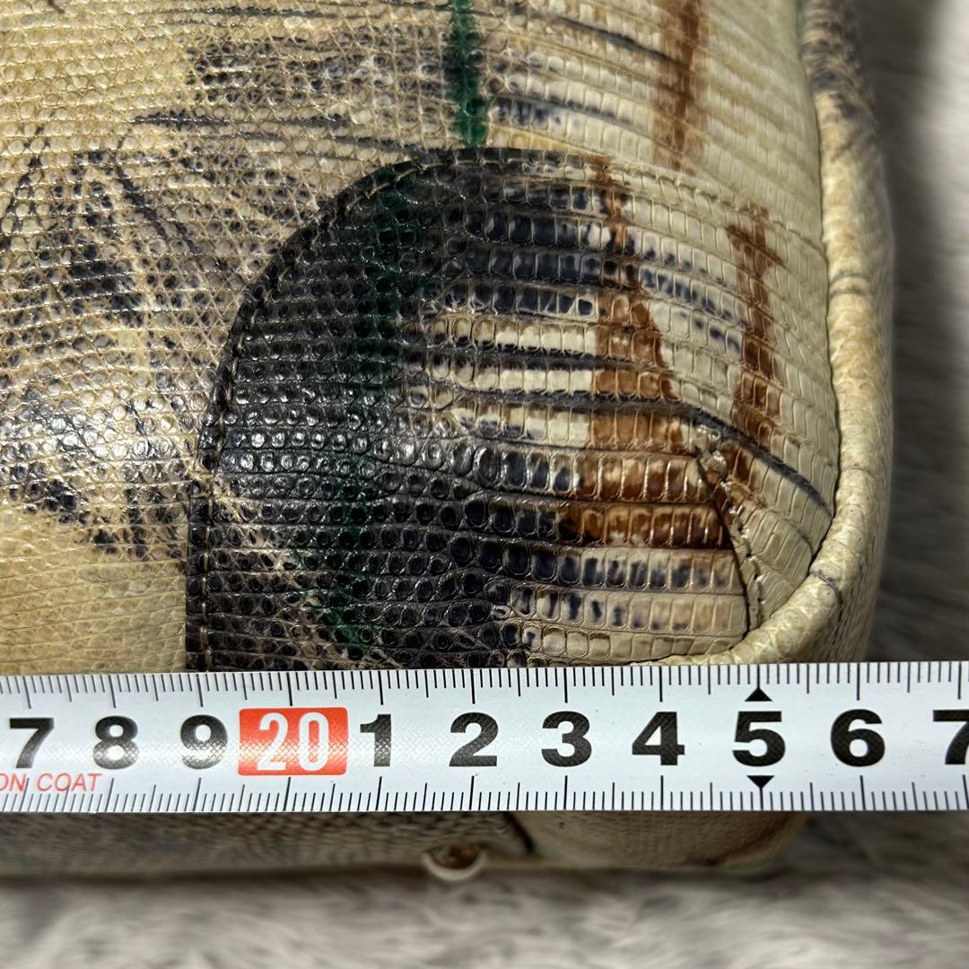 JRA認定 エキゾチックレザー リザード ショルダーバッグ　ハンドバッグ