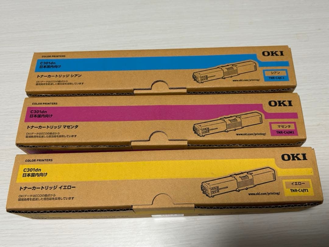 新品OKI TNR-C4J トナーカートリッジ シアン・マゼンタ・イエロー