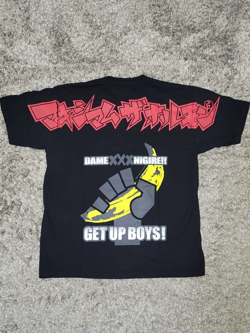 マキシマムザホルモン　メタルポーズＴシャツ(白x青) (黒)　L