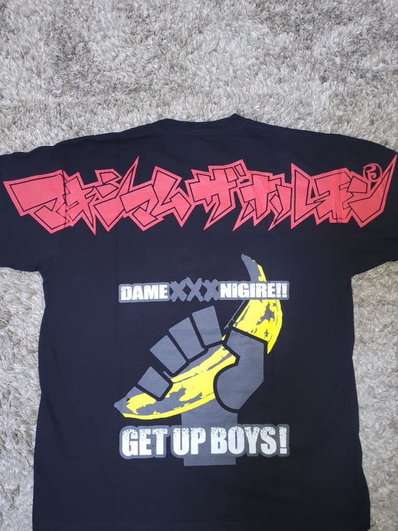 マキシマムザホルモン　メタルポーズＴシャツ(白x青) (黒)　L