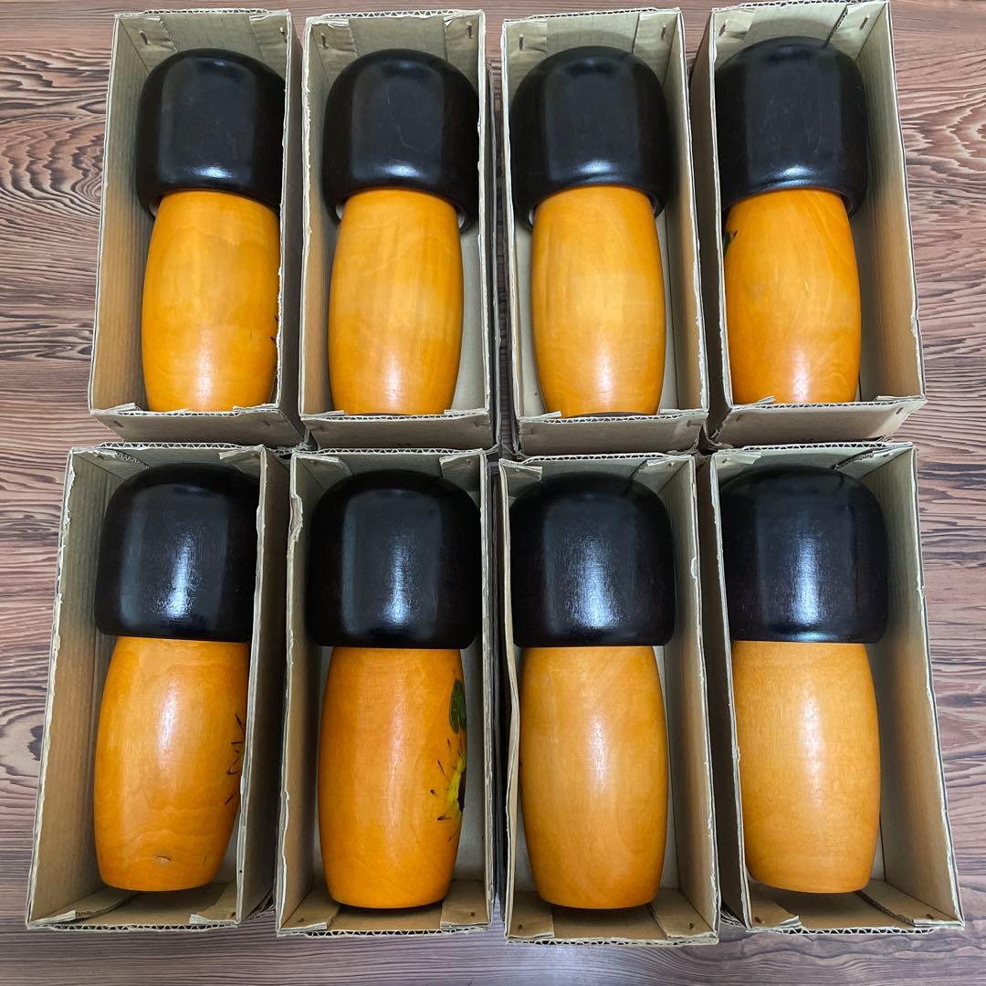 近代こけし【花映】真一郎作　8体セット　まとめ売り