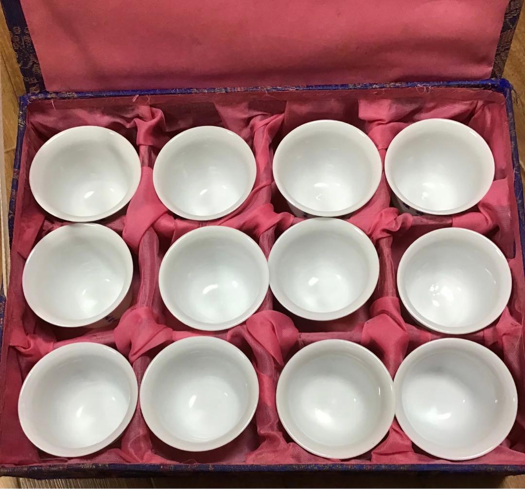 S*)様 中国古美術　煎茶碗　十二客　無傷　大清康熙年製