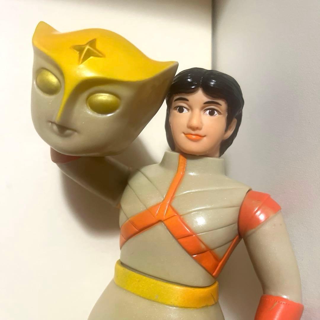 ブルマァク製 トリプルファイター オレンジファイター ソフビ フィギュア 当時物