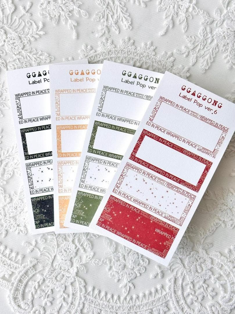 テープ・マスキングテープ [GGAGGONG] Lebel Pop Ver.6 2