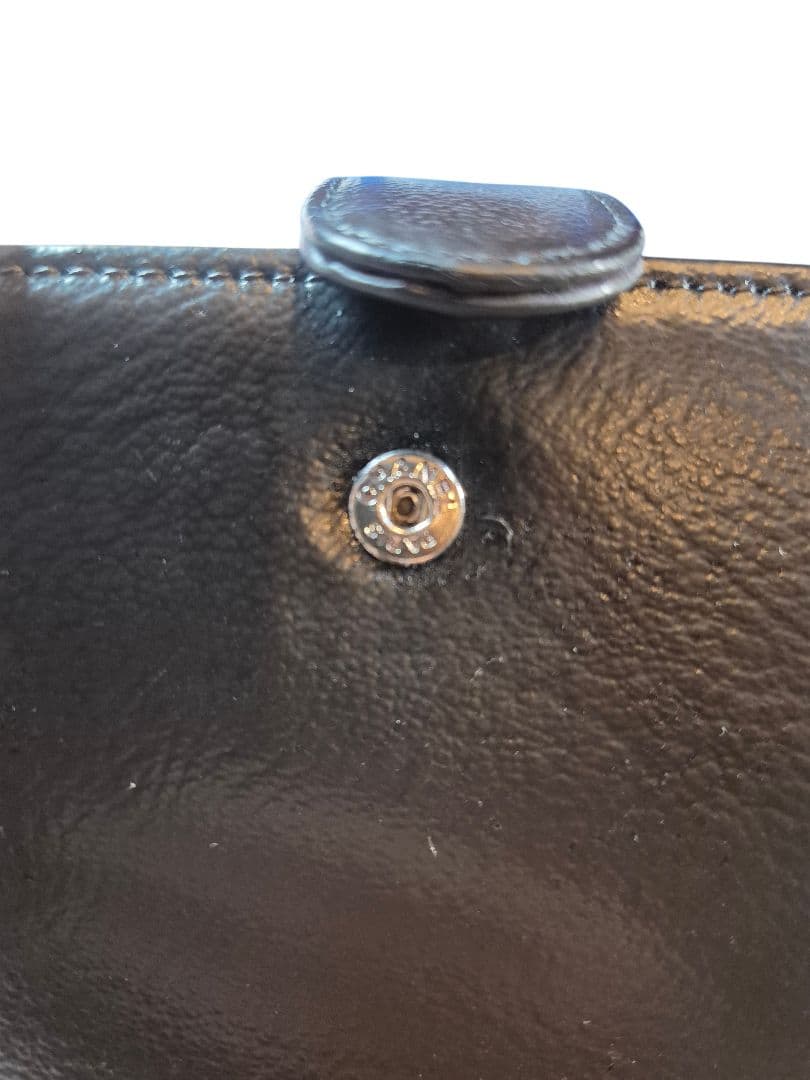 CHANEL　シャネル　ココマーク　二つ折り財布　ブラック