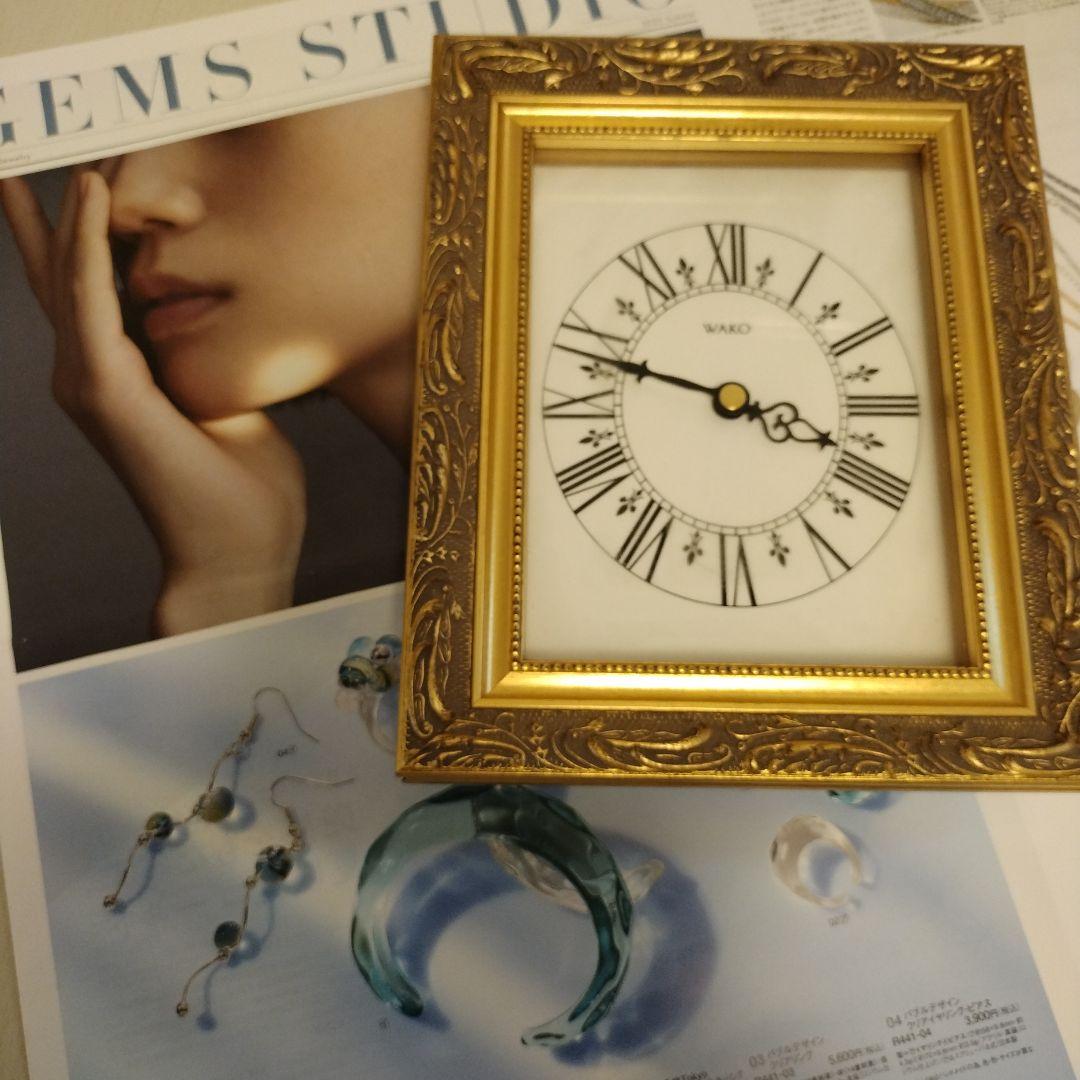週末限定値下げ！銀座和光　WAKO 現行品　クォーツ掛け時計　エレガント額縁