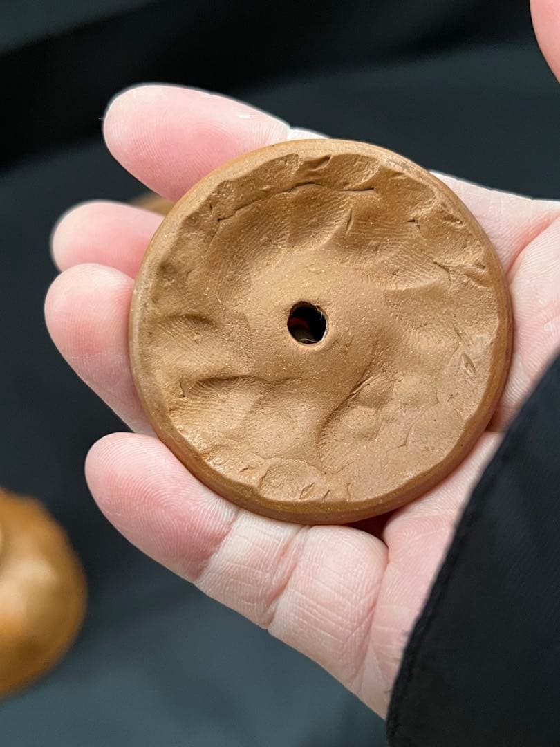 田島万古焼　勝三窯　田嶋勝三　手捻り　蛙と梅　茶道具　湯呑　茶器　陶芸