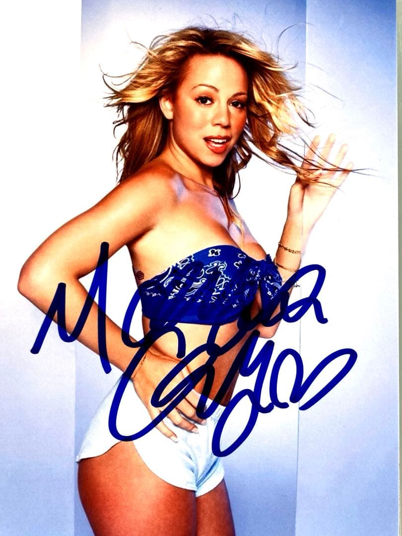 マライア・キャリー直筆サイン入り2Lサイズ写真…Mariah Carey…