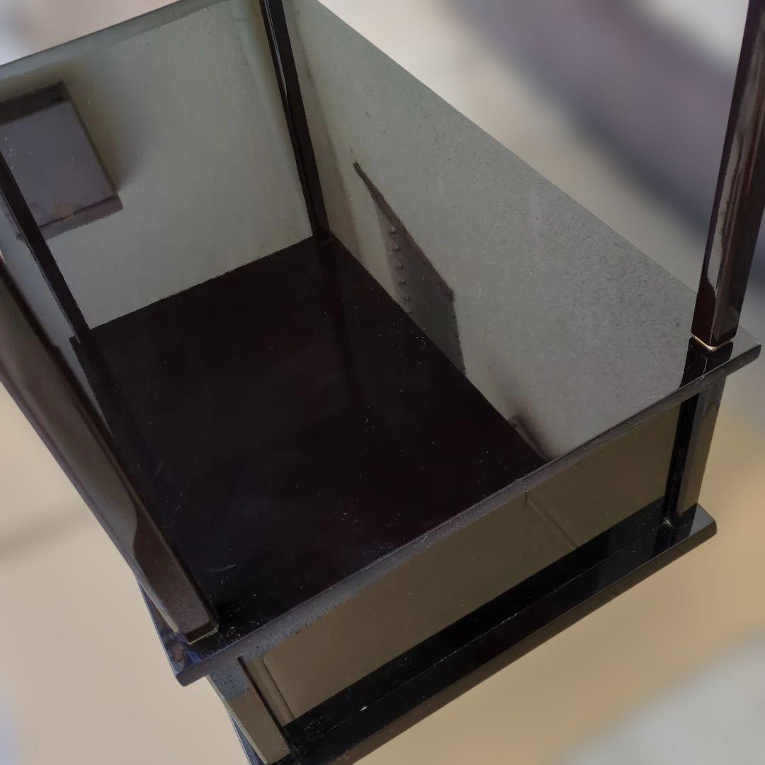 紹鴎棚　溜塗り　茶道具　棚　漆器　組み立て式　在銘　木箱炉用