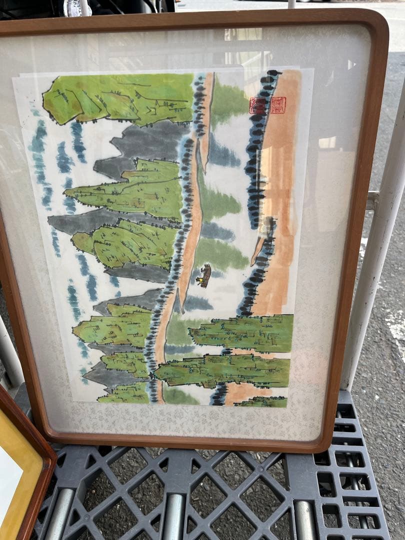 水彩画　額縁 風景画　額　自然　3点セット　現状品