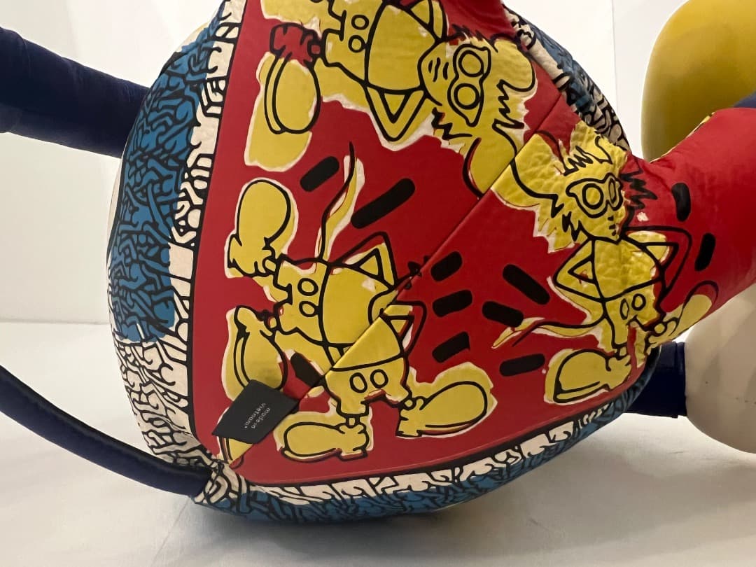 ⭐️【貴重】コーチとキースヘディングのコラボ：ミッキーマウスの革製ぬいぐるみ