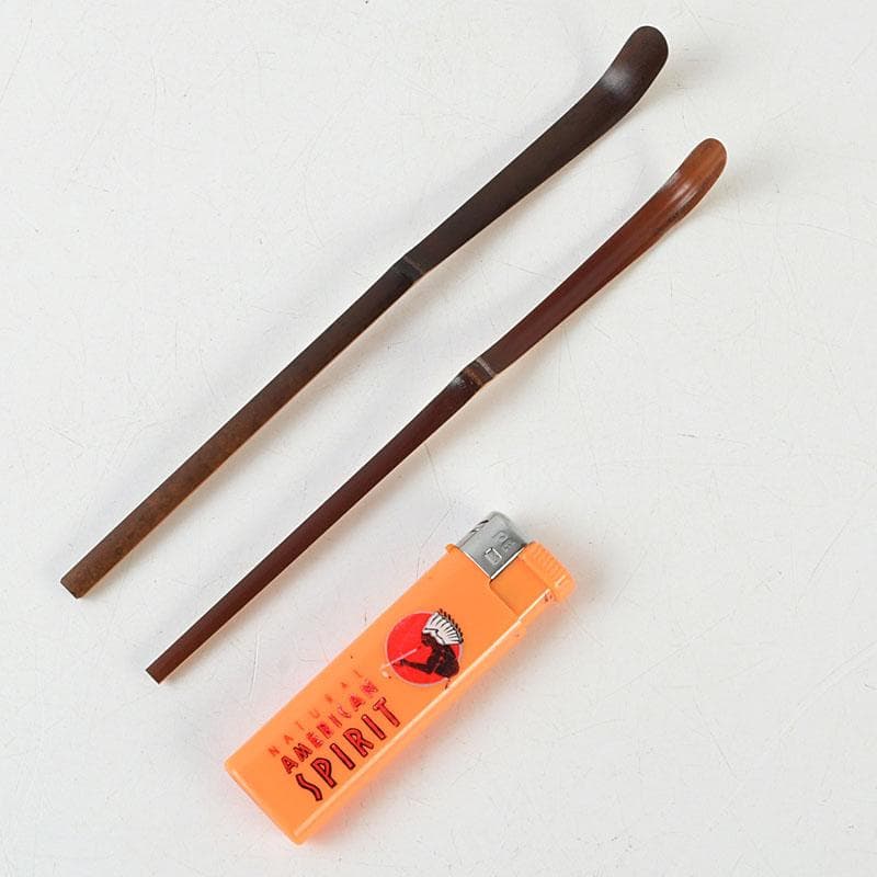 もっくん　利休茶杓　一双　銘『泪写』　小堀卓巌書付　共筒共箱　Z　9748