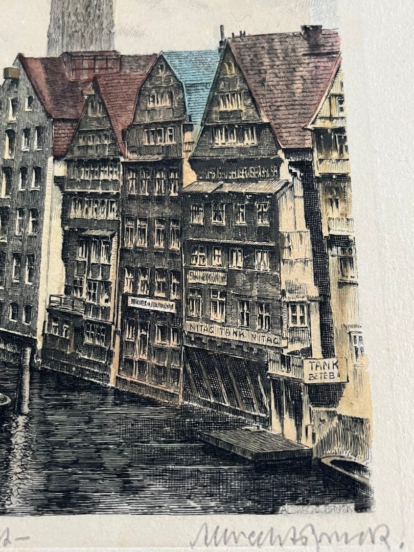 版画　ウィーン サンシュテファン寺院