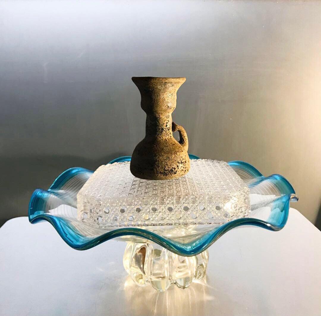 骨董　時代ガラス　発掘系ローマングラス（泪）涙壺　銀化瓶