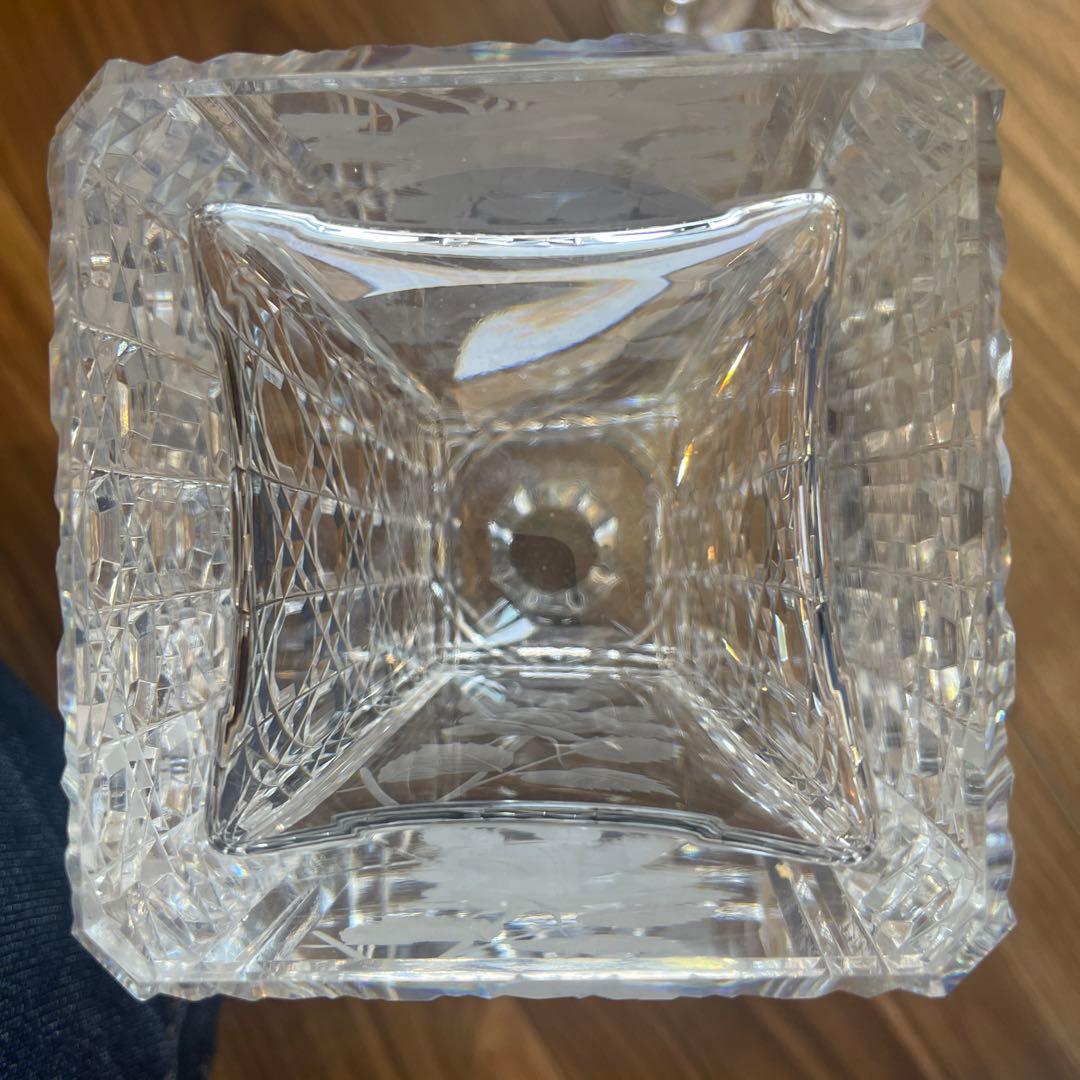 クリスタルガラス　アンティーク　デキャンタ　グラス5客セット