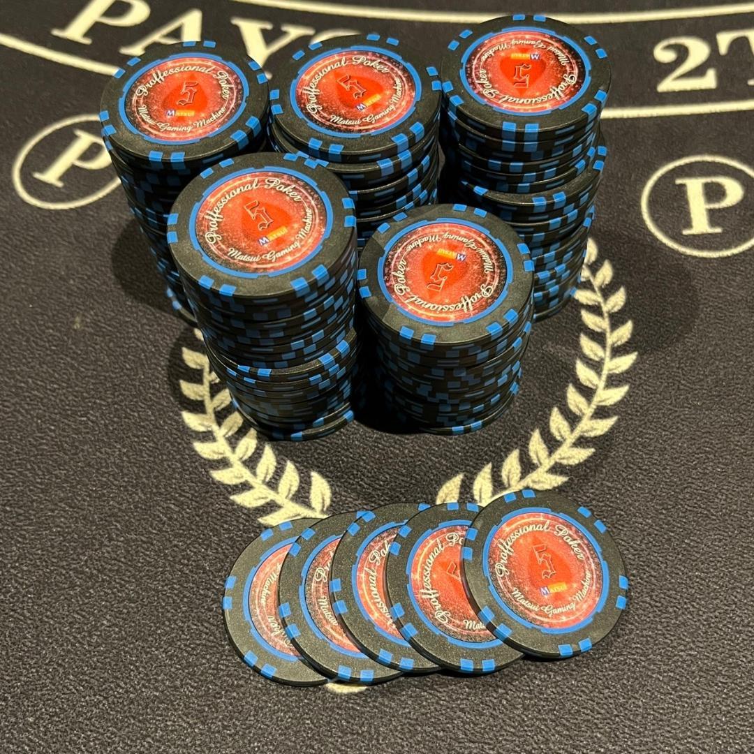 09 MGM社正規品 カジノチップ 100枚 5$ ポーカーチップ  H26年