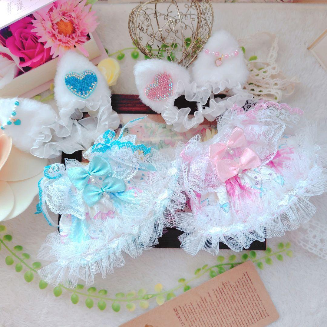 【色違いコーデ】夢かわ猫　ドレス　１２cm　ぬい服 いつぬい