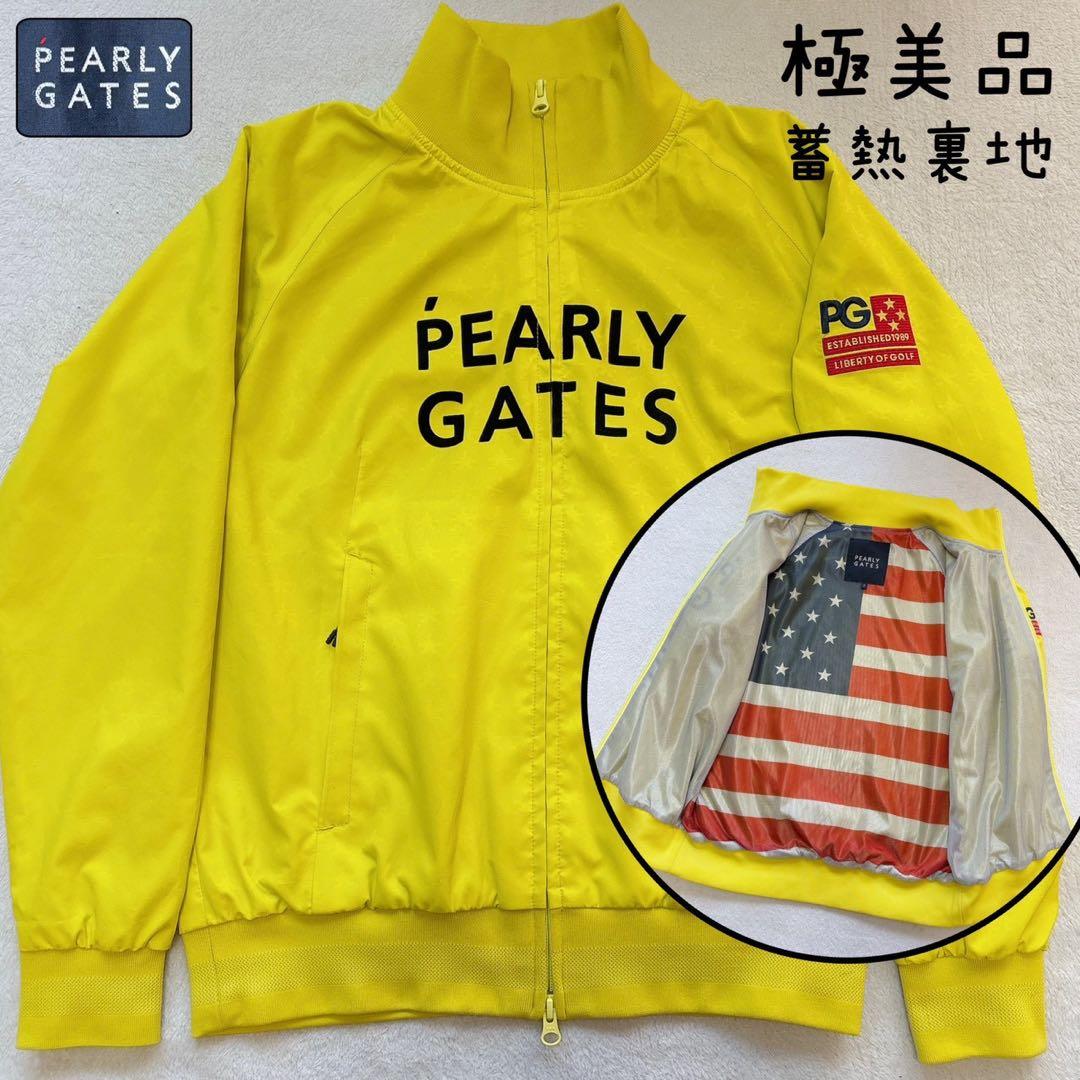 極美品　パーリーゲイツ　蓄熱裏地　スニード　ジャケット　星条旗　スター　イエロー