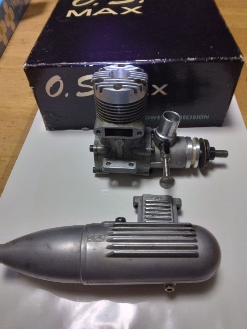 O.S. MAX 45ーFSR(CL用)中古品・(純正╋特製)マフラー付き