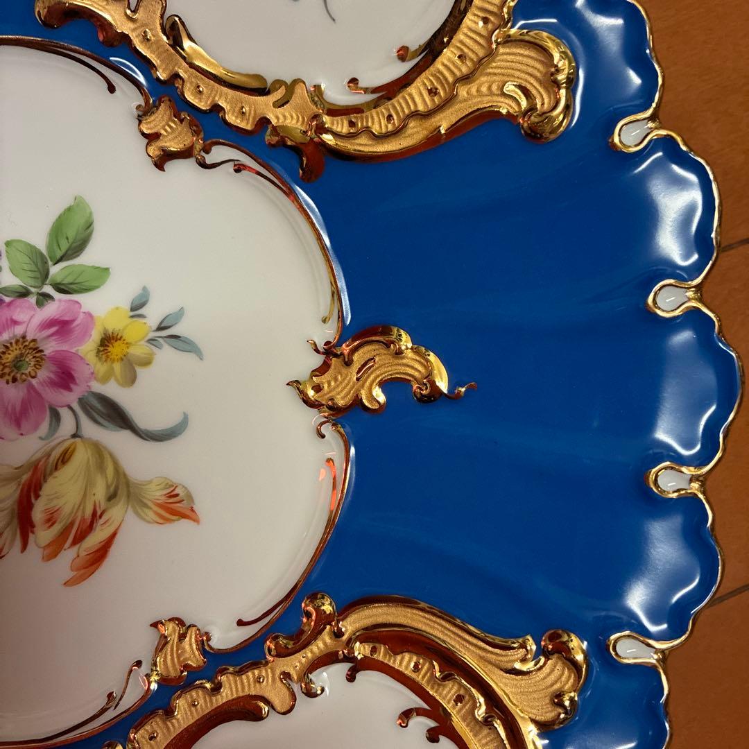 美品　マイセン　グランツゴールド　飾皿