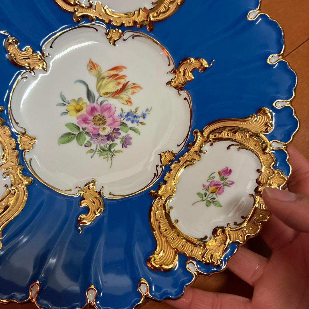 美品　マイセン　グランツゴールド　飾皿