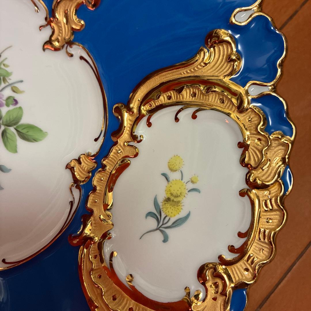 美品　マイセン　グランツゴールド　飾皿