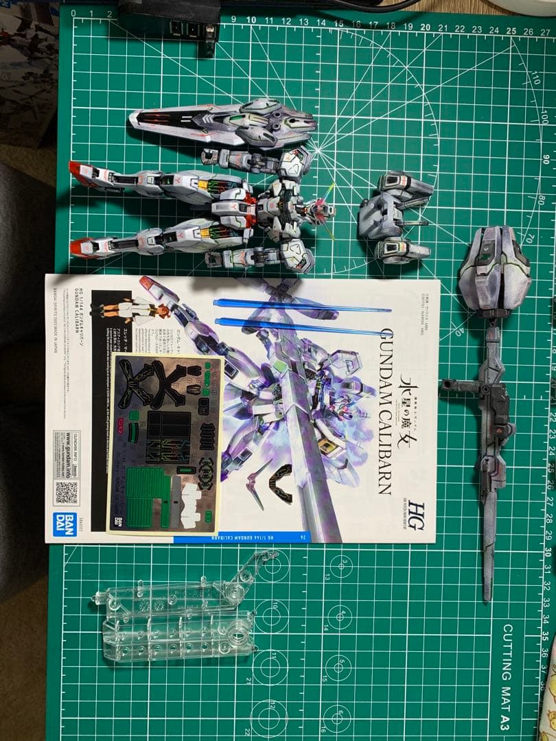 B*d様 HG ガンダムキャリバーン　リアル全塗装・ブラックライト発光仕様