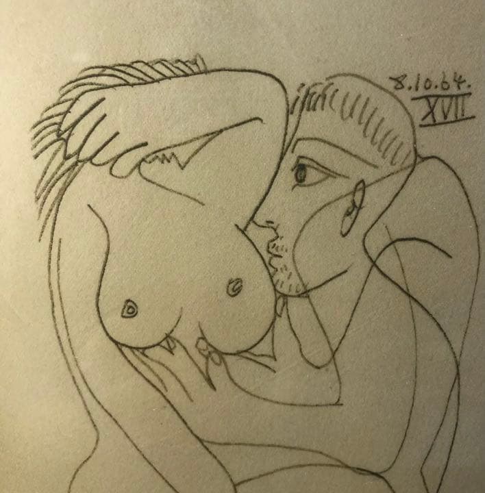 ピカソ　リトグラフ　手書きナンバー入り　絵