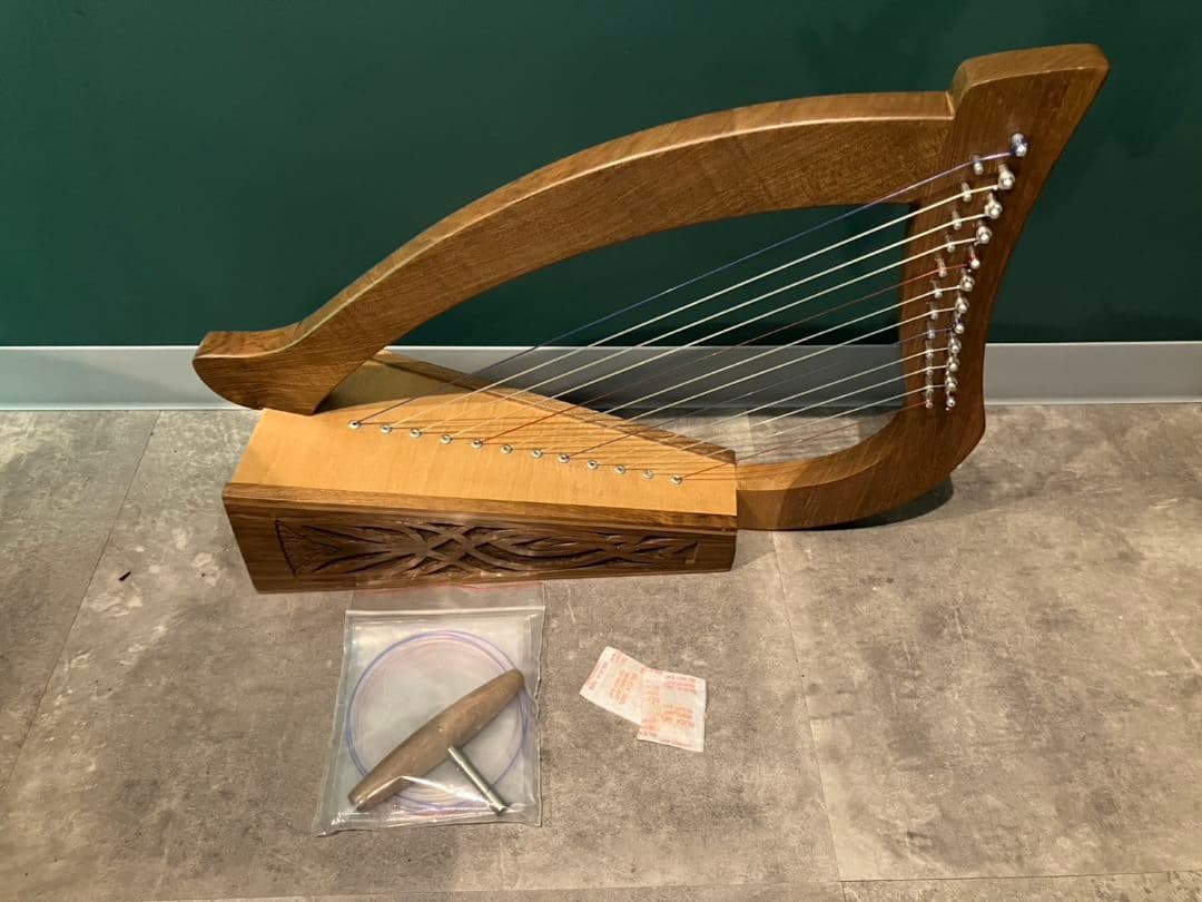 【ベビーハープ　12弦】アンティーク