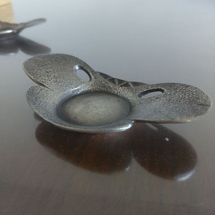 茶道具 煎茶 茶托 (桐箱付き)五枚 純銅