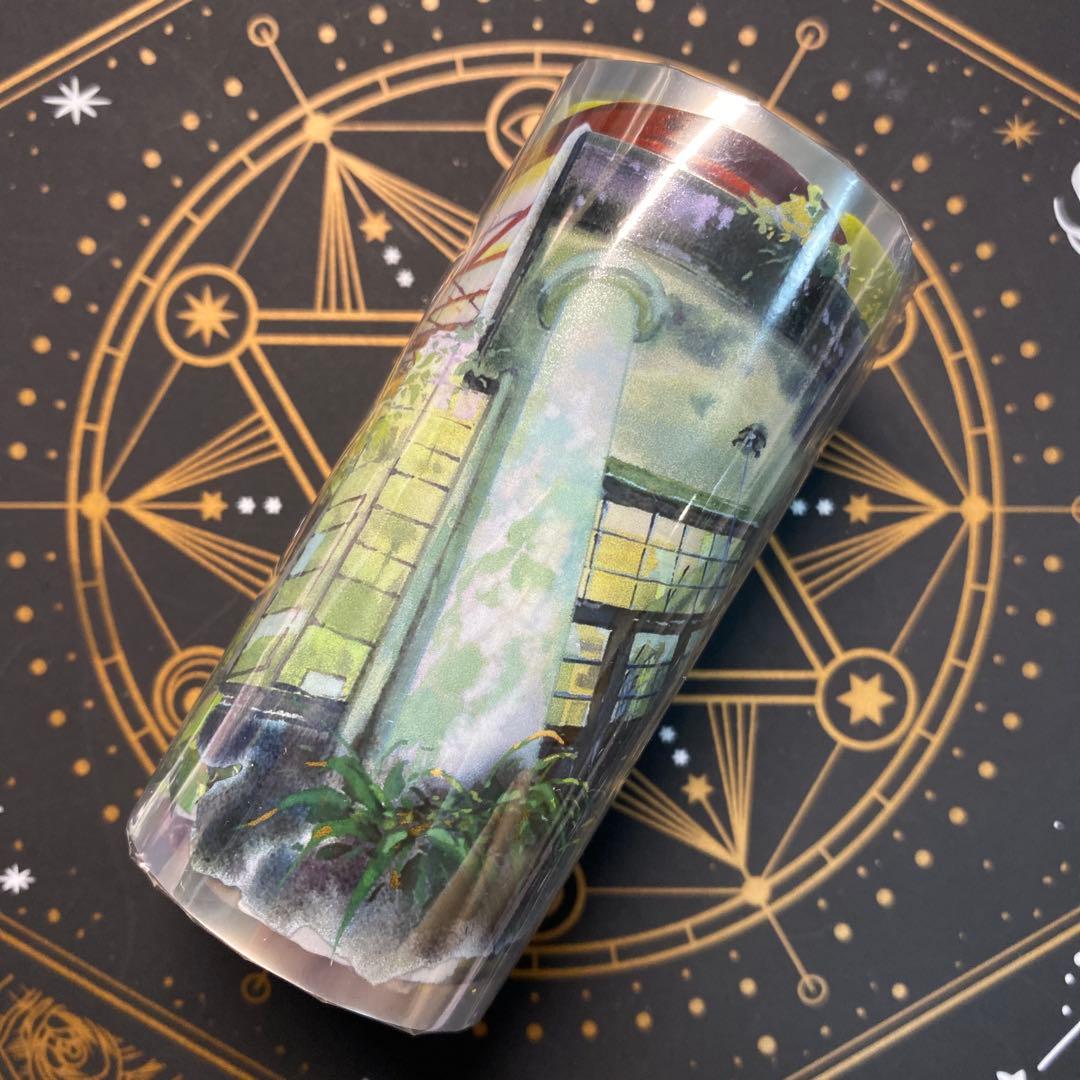 【9077】海外　マスキングテープ　5m巻　PETガラス屋根　アーチ窓　植物