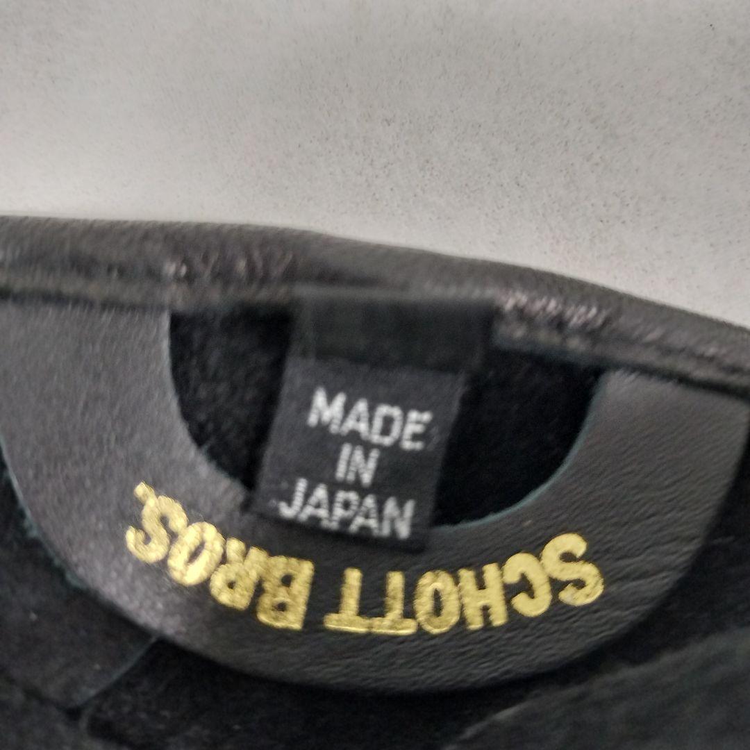 美品　schott　ショットワンスターレザーグローブ　Lサイズ ブラック　手袋