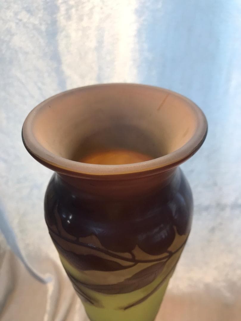 エミールガレ　Galle　花瓶　アールヌーボー　クレマチス　1910年頃