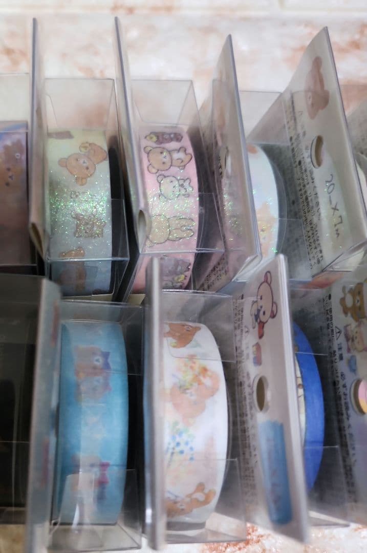 リラックマ マステ　まとめ　ラメ　ダイカット　ネコ　キイロイトリ　コリラックマ