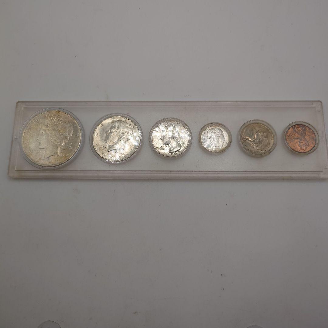 アメリカ リバティ 銀貨4枚 ピースダラー 6枚セット ja1303