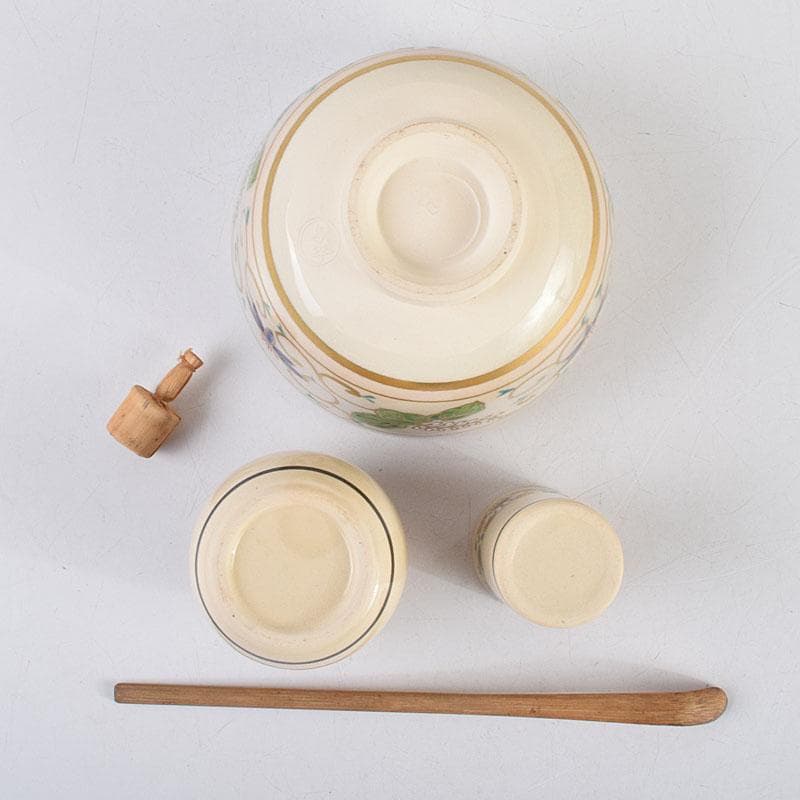 茶道具　桑茶箱　京焼　中村与平作　茶碗　棗　香合など　八点　一式　M　R9368