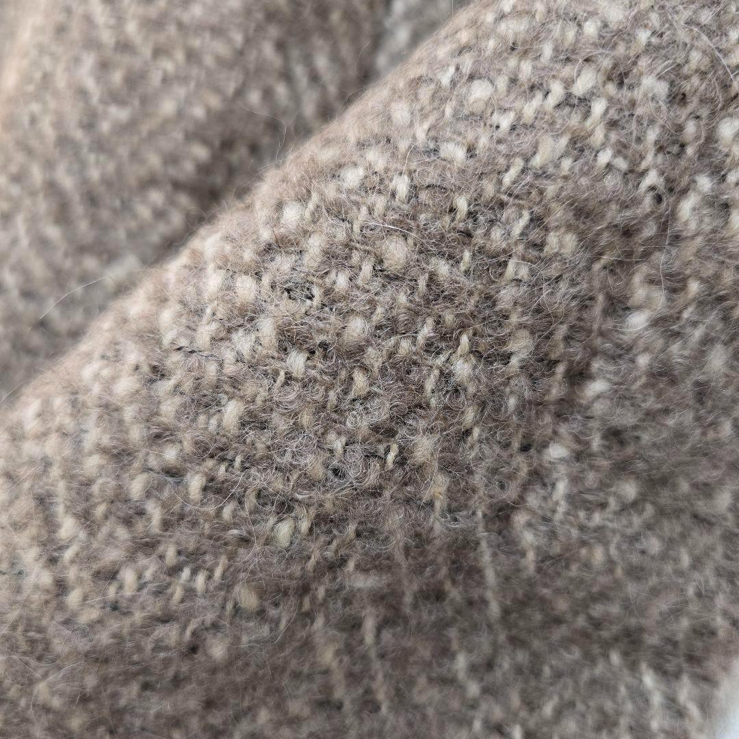 【美品】マカフィー マカフィー アルパカ混 ヘリンボーン フードコート 比翼仕立