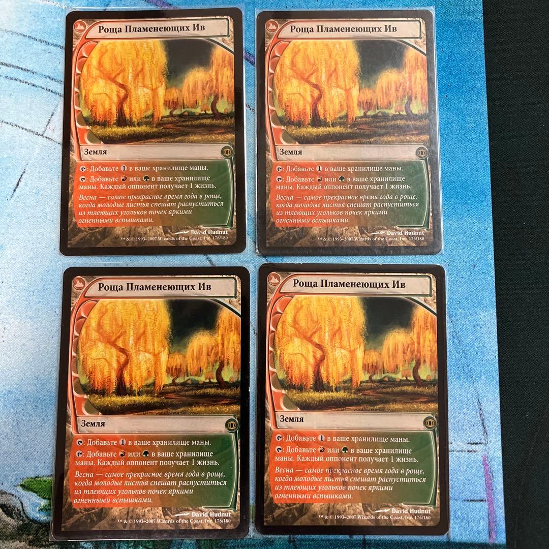 ロシア語　燃え柳の木立ち　4枚