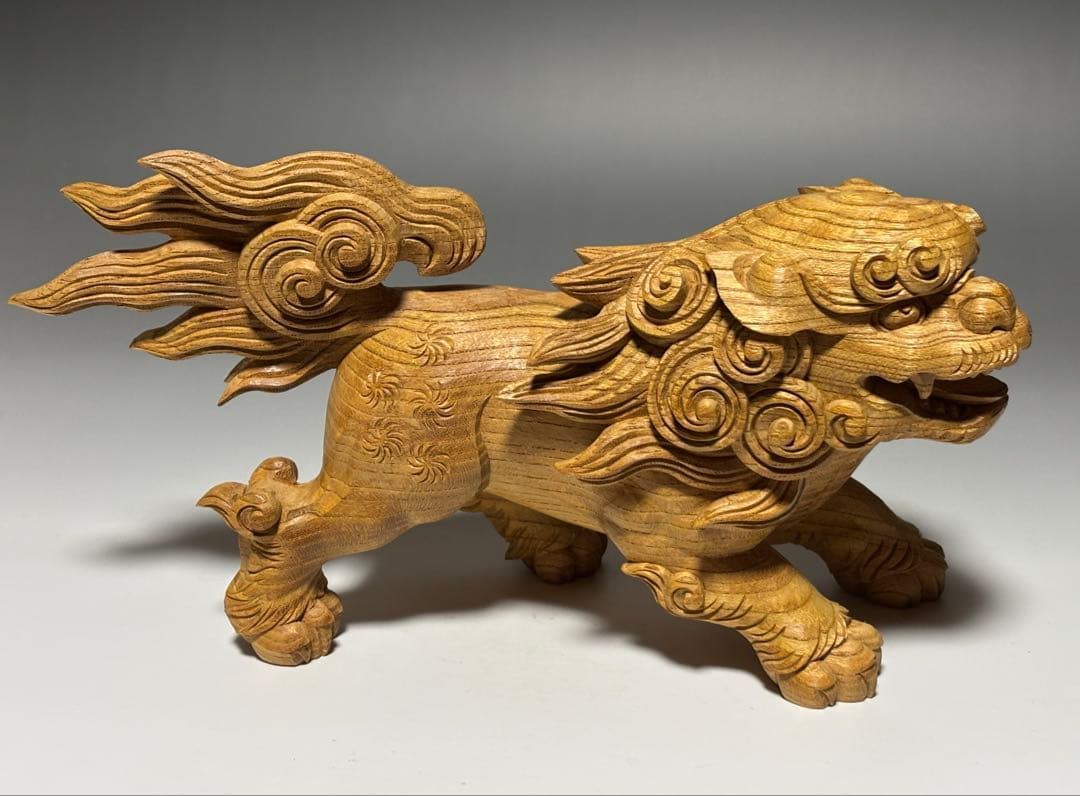 【 木彫 唐獅子 】 山車 祭屋台 だんじり 地車 社寺彫刻 宮彫