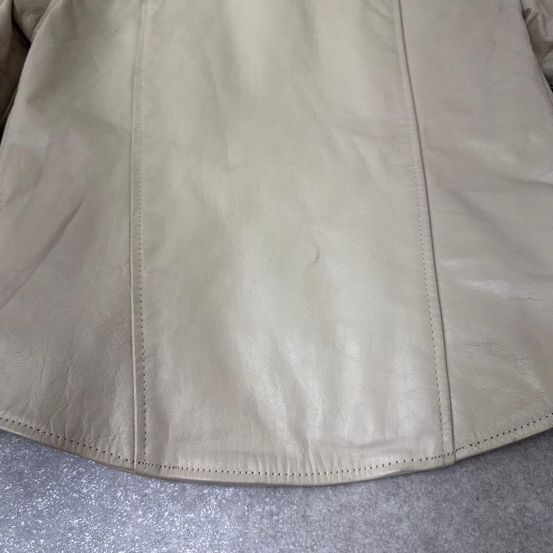 HORN WORKS バッファロー レザー ライダースジャケット ベージュ