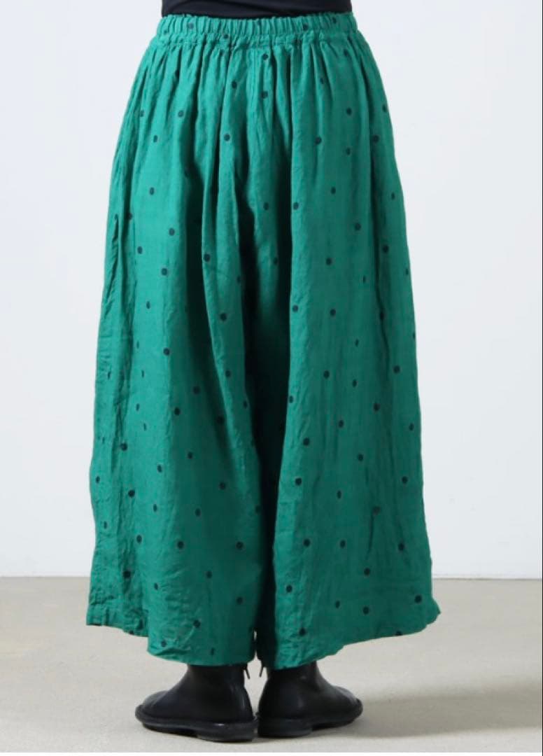 ICHI Antiquites イチアンティークスリネンドットイージーパンツ水玉