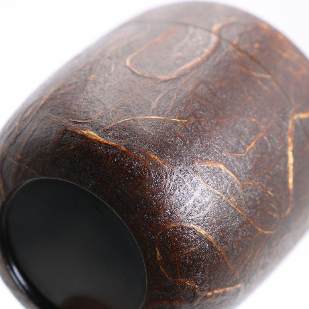 浜崎貞鳳作 水仙蒔絵 棗 金梨子地 茶道具 共箱　rM785　N4