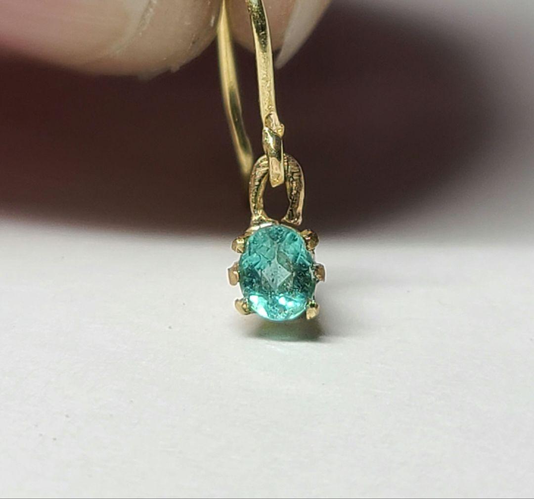 りんご★ブラジルバターリャパライバトルマリン★ピアスオーダー