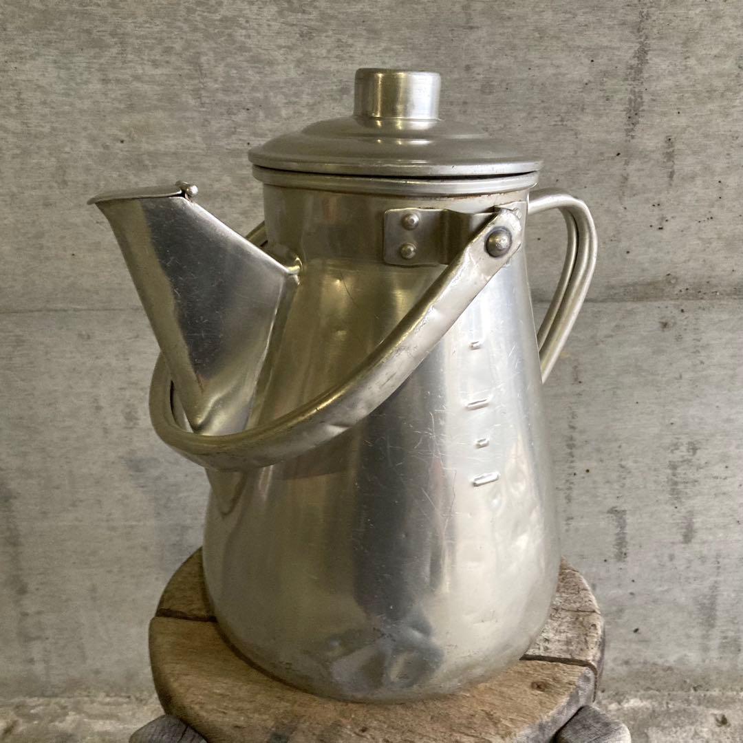 ミルクポット ケトル 学校 給食 容器 大型 アルミ 金属 レトロ ヴィンテージ
